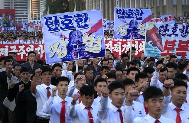 تظاهرات در کره شمالی علیه ترامپ