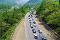 ترافیک سنگین در مسیر شمال به جنوب محور چالوس