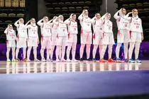 سلام نظامی اعضای تیم بسکتبال بانوان ایران + فیلم