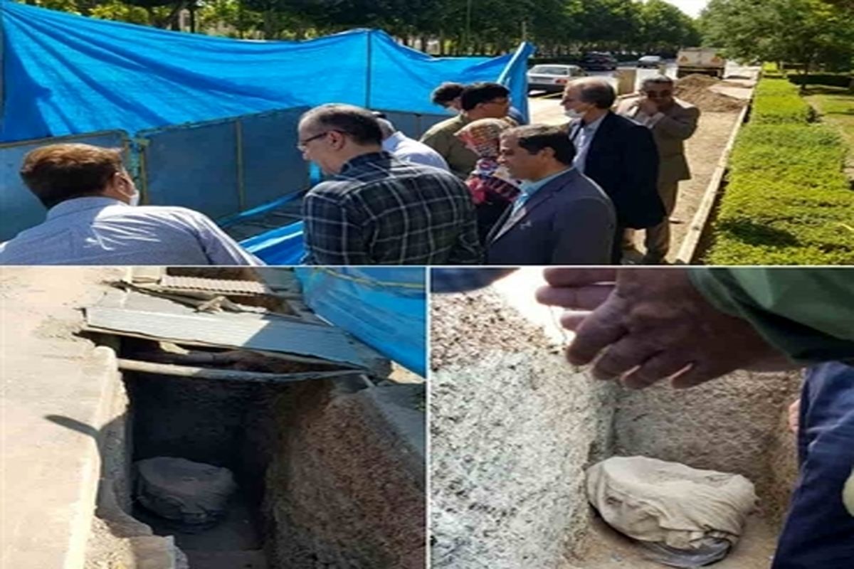 کشف چاه سنگی دوره ساسانی در تپه اشرف اصفهان