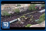 خیل عظیم جمعیت در تشییع پیکر رئیس‌جمهور شهید در مشهد + فیلم