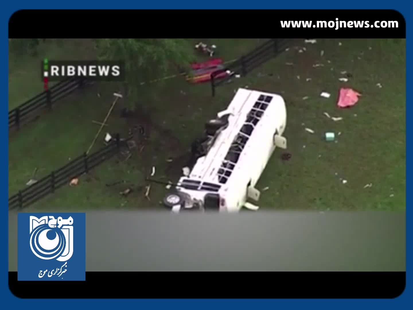 واژگونی اتوبوس در فلوریدا با ۸ کشته و ۴۵ زخمی + فیلم