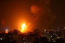 بمباران نوار غزه توسط جنگنده های رژیم صهیونیستی
