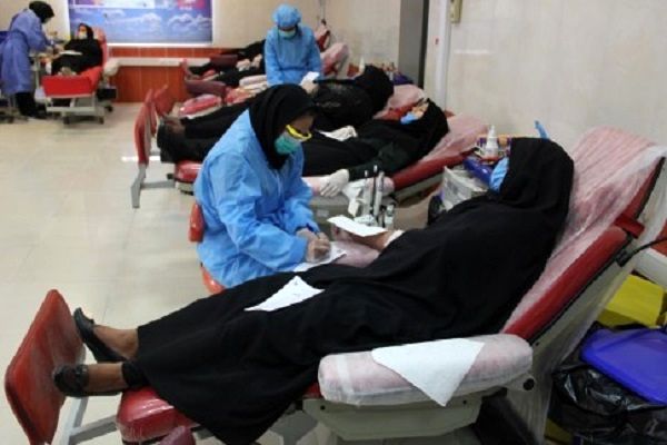 اهدای خون بسیج جامعه زنان شهرستان بندرلنگه