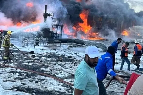 انفجار مخازن سوخت بصره ۴ کشته و ۲۰ زخمی برجای گذاشت