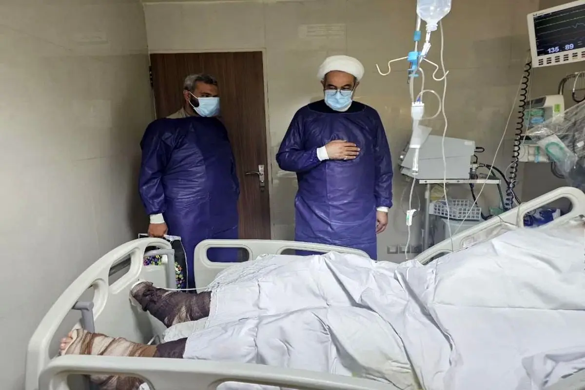 رئیس سازمان قضایی نیرو‌های مسلح از مجروحین تجاوز ددمنشانه رژیم منحوس صهیونی عیادت کرد