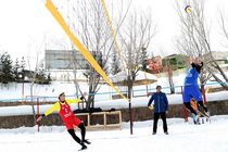 مسابقات والیبال در برف  در ایران برگزار شد