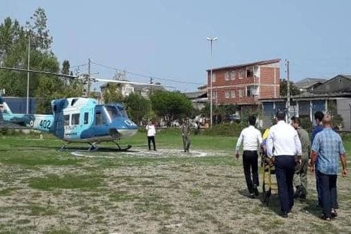 بیمار بدحال آستارایی  با بالگرد اورژانس گیلان به رشت منتقل شد