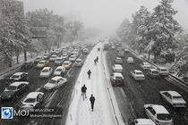 بارش برف پاییزی در تهران (۱)