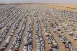 تصاویر هوایی از پارکینگ‌های مرز مهران + فیلم