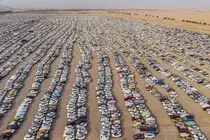 تصاویر هوایی از پارکینگ‌های مرز مهران + فیلم
