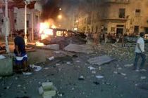 انفجار خودروی بمب گذاری شده مقابل بیمارستان بنغازی 