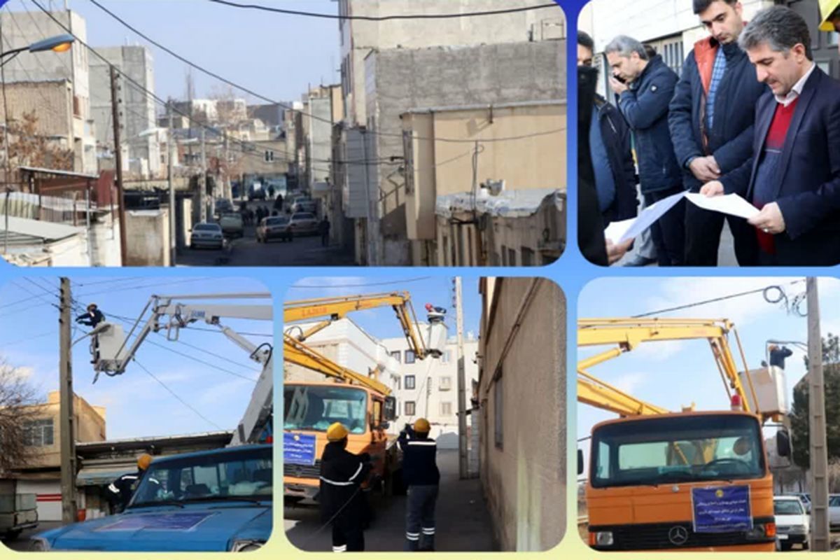 اقدام جهادی اصلاح وبهسازی روشنایی معابر شهر قزوین 