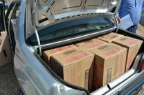  کشف کالای قاچاق از یک خودرو پژو405 در لنجان