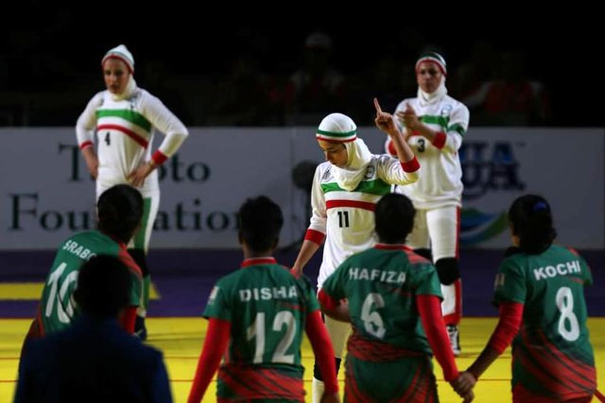 تیم ملی کبدی زنان ایران مقابل بنگلادش به برتری رسیدند