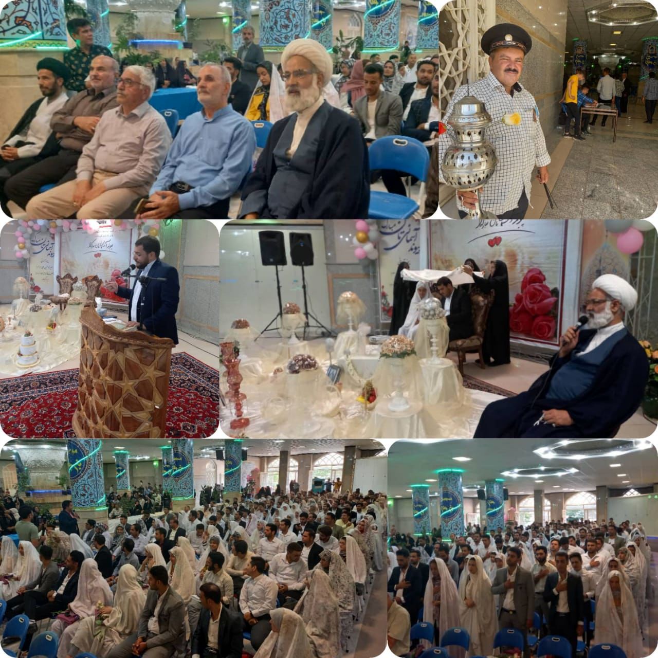 جشن ازدواج ۱۵۰ زوج در حرم مطهر شهید اردهال کاشان