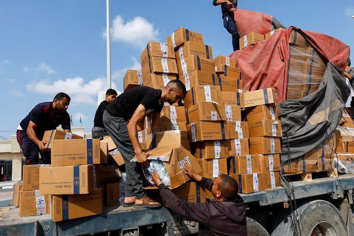 Decrease in Aid flow into Gaza