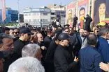 حضور رییس جمهور در تشییع پیکر مطهر شهدای اقتدار در میدان انقلاب + فیلم