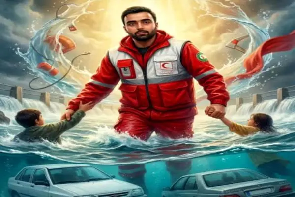 امداد تا پای جان؛ نجاتگر هلال‌احمر فارس حین امدادرسانی در سیلاب جهرم جان باخت