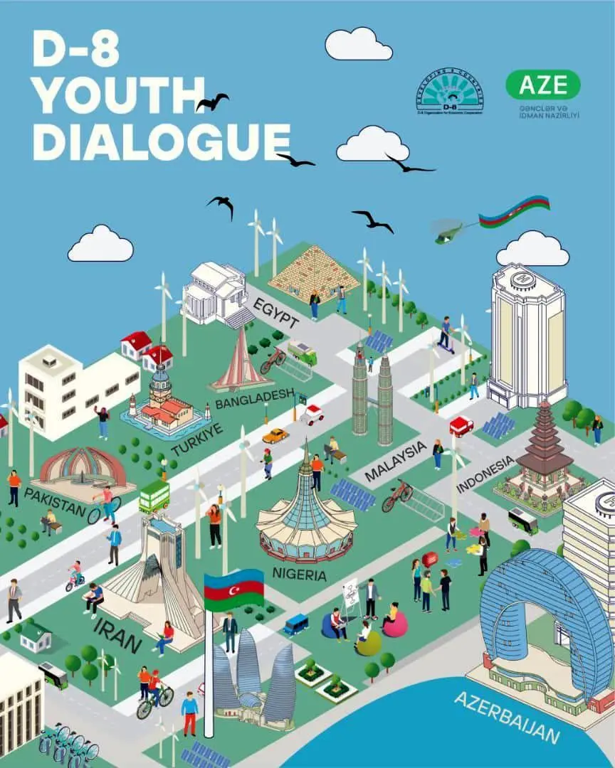 مدیرکل مشارکت‌های اجتماعی جوانان در اجلاس گفتگوی جوانان D_8 باکو حضور یافت