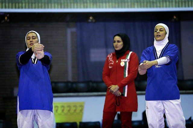 حضور تیم های ملی کشتی سنتی بانوان ایران در بازیهای داخل سالن آسیا
