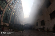 مصدومیت 11 آتش نشان در عملیات اطفای حریق ساختمان وزارت نیرو