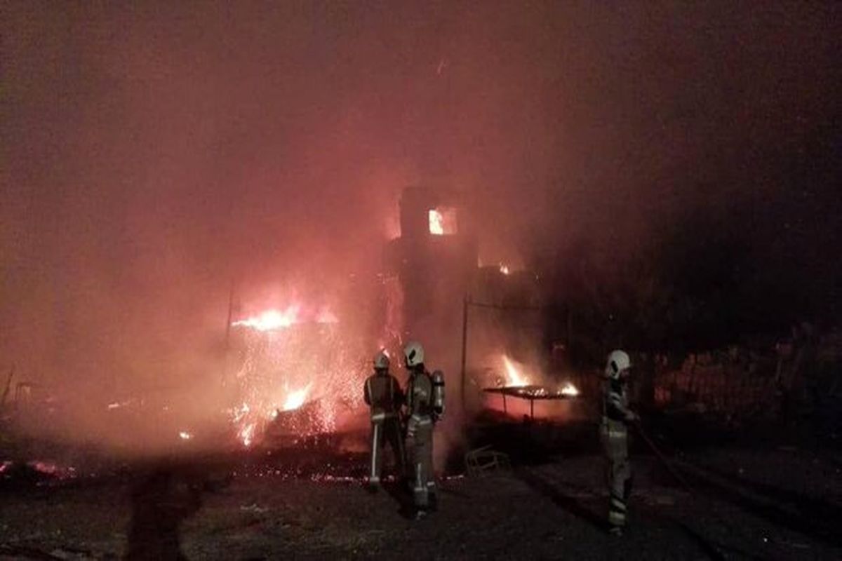 جزئیات آتش سوزی در انبار چوب جاده خاوران/ 20 راس دام تلف شدند