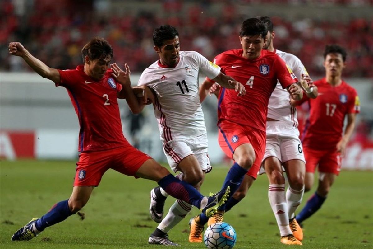 تساوی بدون گل ایران و کره جنوبی در نیمه اول