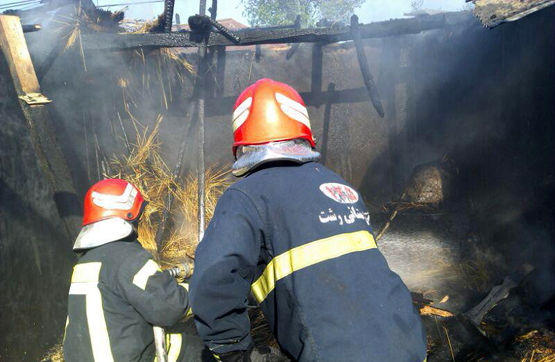 پوشش ۱۴ مورد حریق و حادثه توسط آتش نشانان رشت