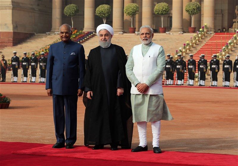 استقبال رسمی از روحانی در کاخ ریاست جمهوری هند