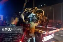 دو جوان در سانحه رانندگی در بزرگراه حکیم جان باختند+ عکس و فیلم