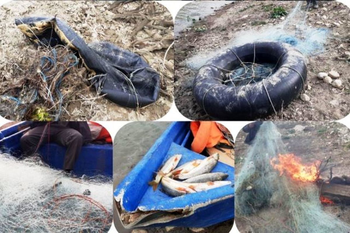 دستگیری متخلفان شکار و صید در مازندران / جمع آوری دام های ماهیگیری غیرمجاز از سطح رودخانه های استان