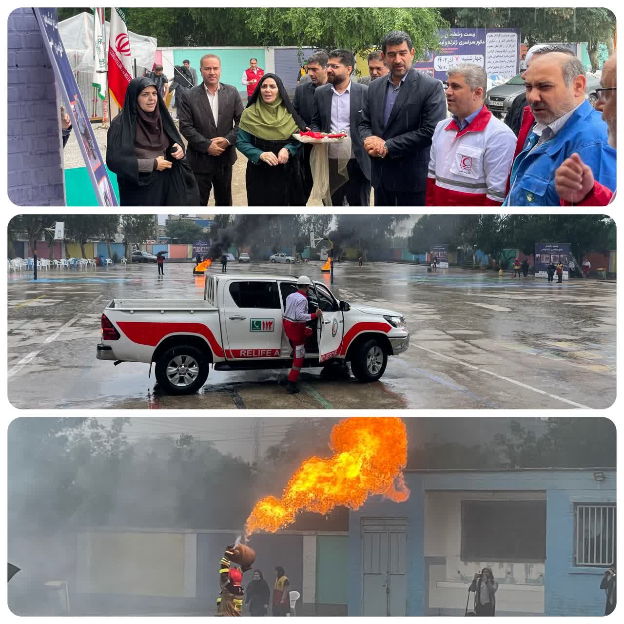 بیست‌وششمین مانور زلزله و ایمنی در مدارس خوزستان برگزار شد/ جامعه ایمن از مسیر مدرسه ایمن می‌گذرد