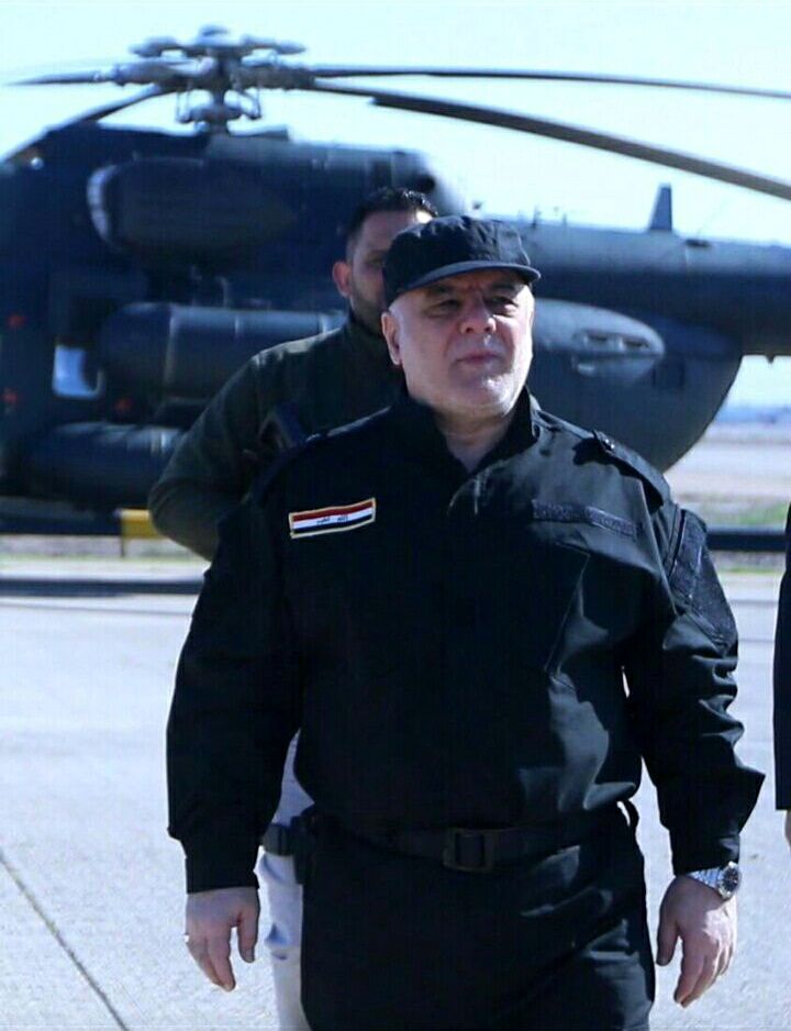 حیدر العبادی با نیروهای عراقی در موصل دیدار کرد