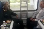 بازدید مدیرکل راه‌آهن و فرمانده سپاه هرمزگان از قطار پنج‌ستاره بندرعباس–مشهد