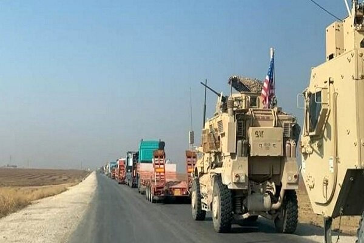 خروج کاروان نظامیان آمریکا از سوریه جهت ورود به عراق
