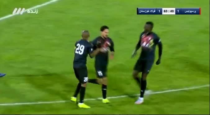 فیلم گل اول فولاد به پرسپولیس توسط لوسیانو پریرا