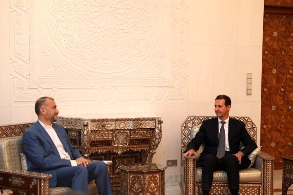 وزیر امور خارجه ایران با رئیس جمهور سوریه دیدار کرد