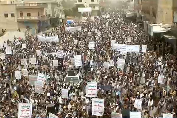 تظاهرات گسترده‌ مردم یمن در استان صعده