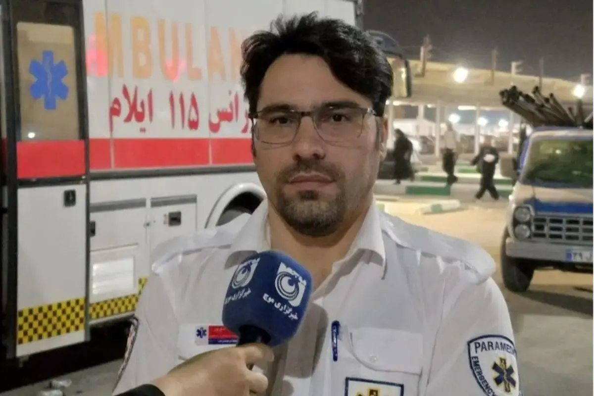 عملیات انتقال مصدومان حادثه اتوبوس زائران در عراق به بیمارستان ایلام