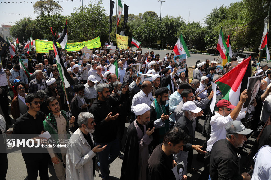 راهپیمایی در محکومیت جنایات اسرائیل و حمایت از مردم مظلوم لبنان و فلسطین برگزار شد