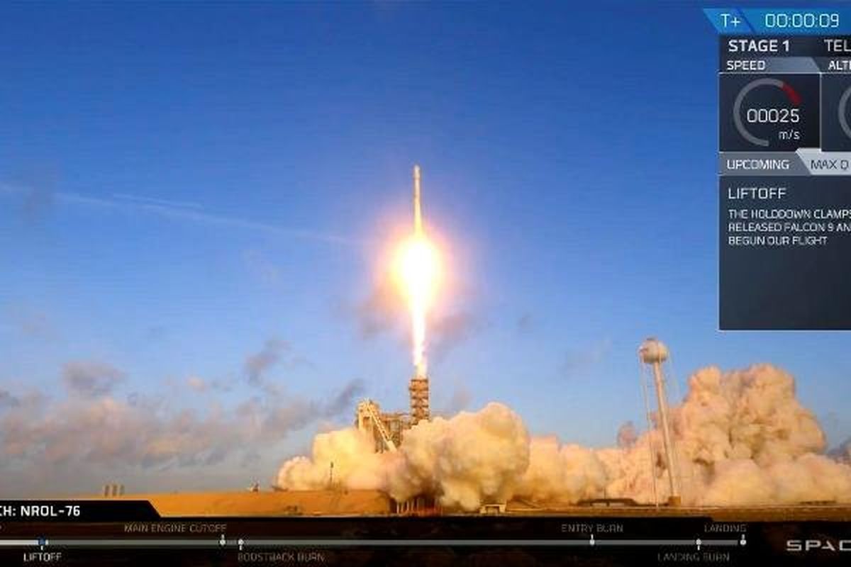 اسپیس‌ایکس برای دومین بار موشک فالکون 9 را به فضا پرتاب کرد