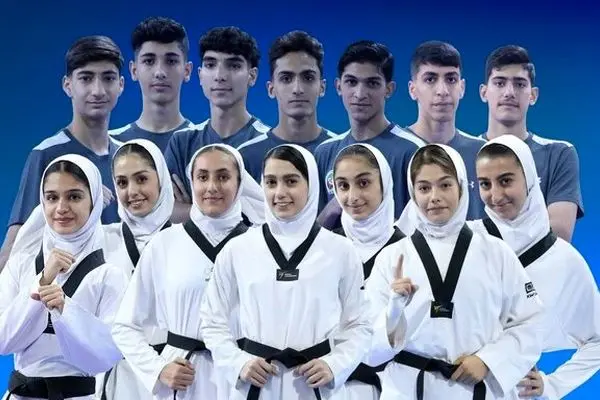 تکواندوی دختران و پسران نوجوانان ایران در آسیا نایب قهرمانی شد