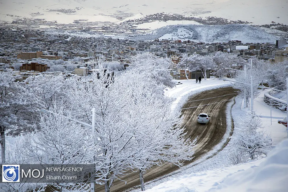 بارش برف زمستانی در سنندج